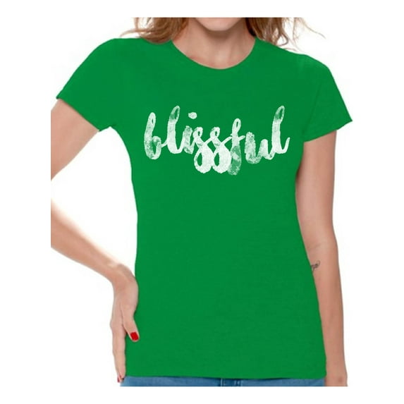 Awkward Styles Happy Thanksgiving T-Shirt Blissful Shirts for Women