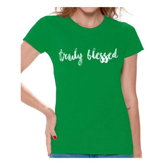 Awkward Styles Happy Thanksgiving T-Shirt Blissful Shirts for Women