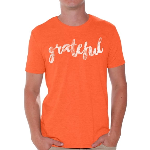 Awkward Styles Happy Thanksgiving T-Shirt Grateful Shirts for Men