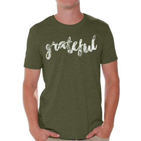 Awkward Styles Happy Thanksgiving T-Shirt Grateful Shirts for Men