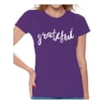 thumbnail image 1 of Awkward Styles Happy Thanksgiving T-Shirt Grateful Shirts for Women, 1 of 4