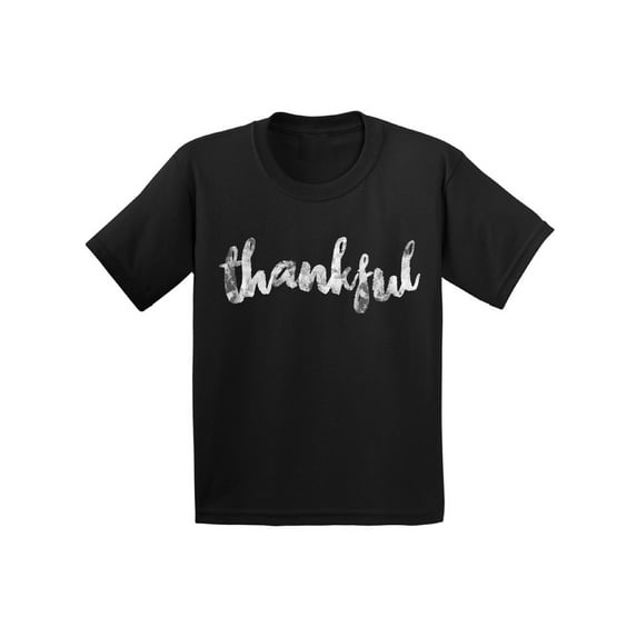 Awkward Styles Happy Thanksgiving T-Shirt Thankful Toddler Shirt