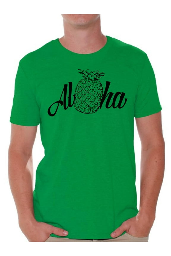 Hawaiian Shirt for Men Aloha Men's Shirt Aloha T Shirt for Him Hawaiian Clothes Vacation T-shirt Beach Shirts for Dad Beach Outfit Summer T-shirt for Men Hawaiian Shirt Collection