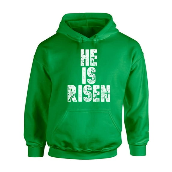 Awkward Styles He Is Risen Hooded Sweatshirt for Men and Women Happy Easter Gifts Christian Hoodies for Easter Easter Christian Hoodie Easter Hoodie Sweaters Bible Verse Matthew 28:6 Jesus Hoodie