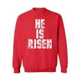 thumbnail image 1 of Awkward Styles He Is Risen Sweatshirt Christian Sweater for Men and Women Happy Easter Gifts for Him and Her Easter Outfits Bible Verse Matthew 28:6 Easter Message Jesus Sweatshirt for Easter, 1 of 5