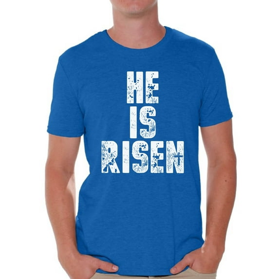 Awkward Styles He is Risen T Shirt for Men Christian Mens Shirts Christian Clothes for Men Jesus Christ is the Lord Christian Birthday Gifts Jesus Shirts Jesus Clothing He is Risen Mens Shirt