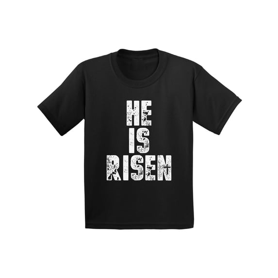 Awkward Styles He is Risen Toddler Shirt Jesus Shirt for Kids T Shirt for Boys Christian Shirts for Girls Jesus T-Shirt for Children Christian Gifts Christ Clothes He is Risen T-Shirt for Toddlers