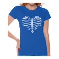 thumbnail image 1 of Awkward Styles Heart Ribcage T-Shirt Tops skull shirts womens skull shirts day of the dead costume t shirt dia de Los Muertos costume t shirt sugar skull candy skull costume t shirt skull for women, 1 of 4