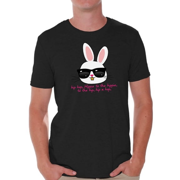 Awkward Styles Hip Hop Easter Bunny Shirt Easter T Shirt Men Easter Bunny Tshirt Easter Gifts for Him Easter Holiday Party Outfit Happy Easter Shirts Funny Easter Bunny Tshirt Cool Easter Bunny Shirt