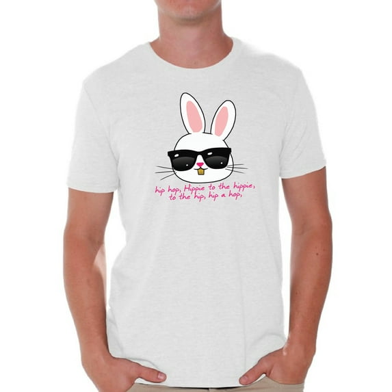 Awkward Styles Hip Hop Easter Bunny Shirt Easter T Shirt Men Easter Bunny Tshirt Easter Gifts for Him Easter Holiday Party Outfit Happy Easter Shirts Funny Easter Bunny Tshirt Cool Easter Bunny Shirt