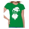 thumbnail image 1 of Awkward Styles Hipster Santa Shirt Christmas T Shirts for Women Hipster Santa Claus with Glasses Women's Holiday Top Funny Santa Claus Shirt Xmas Gifts for Her Christmas Holiday Party Hipster Shirt, 1 of 4