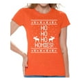 thumbnail image 1 of Awkward Styles Ho Ho Ho Homies Christmas Shirts for Women Ho Ho Ho Shirt Women's Holiday Top Christmas T-shirt Christmas Reindeer Shirt Ho Ho Ho Santa Funny Tacky Party Holiday Xmas Shirt, 1 of 4