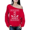 thumbnail image 1 of Awkward Styles Ho Ho Ho Homies Christmas Sweatshirt Ho Ho Ho Christmas Off the Shoulder Sweatshirt Sweater Christmas Sweater for Women Slouchy Oversized Sweatshirt Reindeer Off the Shoulder Top, 1 of 4