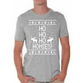 thumbnail image 1 of Awkward Styles Ho Ho Ho Homies Christmas Tshirts for Men Ho Ho Ho Shirt Christmas T-shirt Christmas Reindeer Holiday Top Funny Tacky Party Holiday Shirt Santa Ho Ho Ho Homies Men's Holiday Tee, 1 of 4