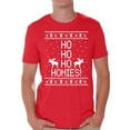 thumbnail image 1 of Awkward Styles Ho Ho Ho Homies Christmas Tshirts for Men Ho Ho Ho Shirt Christmas T-shirt Christmas Reindeer Holiday Top Funny Tacky Party Holiday Shirt Santa Ho Ho Ho Homies Men's Holiday Tee, 1 of 4