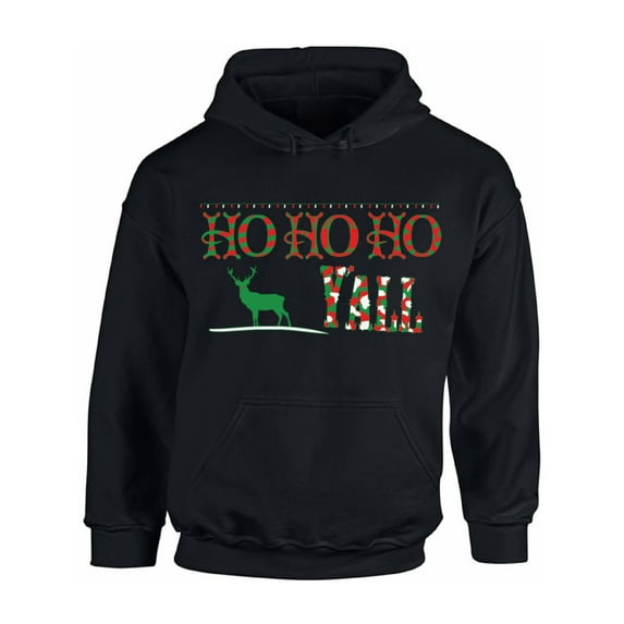 Awkward Styles Ho Ho Ho Yall Christmas Sweatshirt Christmas Reindeer Christmas Hoodie Holiday Sweatshirt Christmas Sweater Xmas Hooded Sweatshirt Christmas Sweatshirt for Men for Women