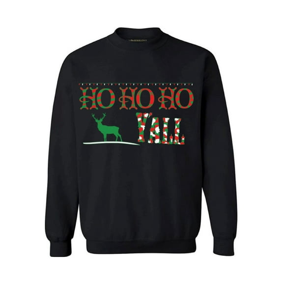 Awkward Styles Ho Ho Ho Yall Christmas Sweatshirt Christmas Sweater Xmas Reindeer Holiday Sweatshirt Funny Christmas Sweater Party Xmas Gifts Ho Ho Ho Christmas Sweatshirt for Men for Women