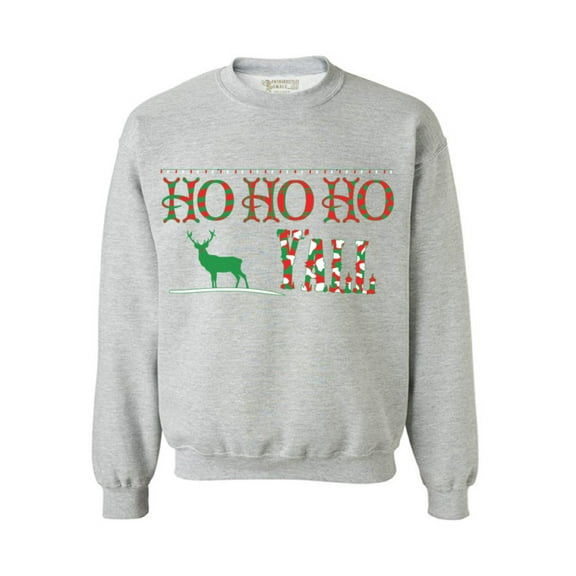 Awkward Styles Ho Ho Ho Yall Christmas Sweatshirt Christmas Sweater Xmas Reindeer Holiday Sweatshirt Funny Christmas Sweater Party Xmas Gifts Ho Ho Ho Christmas Sweatshirt for Men for Women