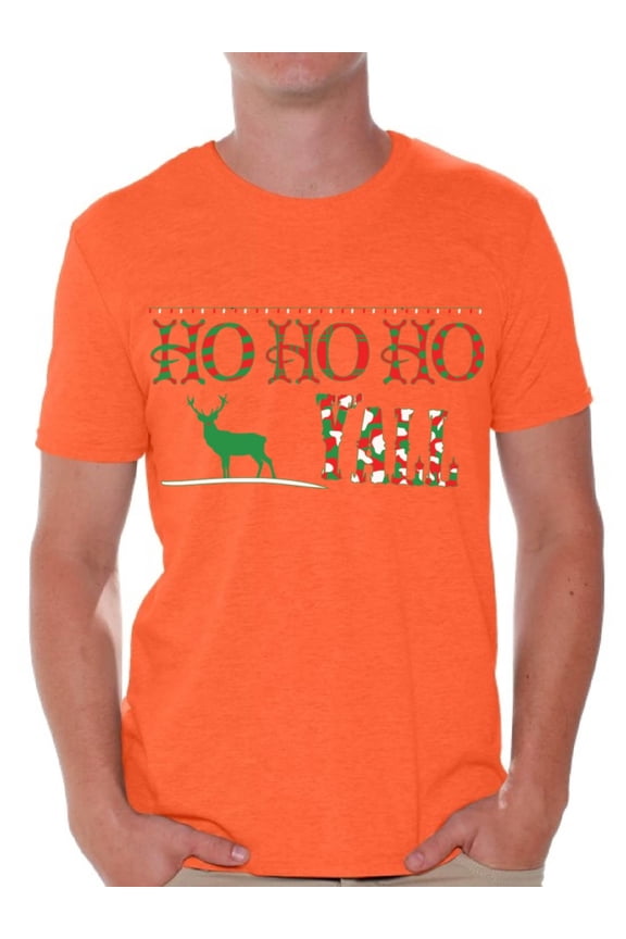 Ho Ho Ho Yall Christmas Tshirts for Men Xmas Reindeer Holiday Shirt Christmas T-Shirt Funny Tacky Party Holiday Top Ho Ho Ho Men's Christmas Shirt Xmas Holidays Tee