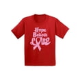 thumbnail image 1 of Awkward Styles Hope Believe Love Shirt for Children Shirt for Kids Pink Youth Shirt Cancer Shirt for Children Hope Believe Love Tshirt for Kids Breast Cancer Awareness Shirt Pink Ribbon Support Gifts, 1 of 4