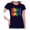 thumbnail image 1 of Awkward Styles Human Ladies T Shirt Human Shirt for Women Gay Shirt for Women Gay Shirt Gay Pride T-Shirt Gay Flag Shirts Gay Flag T Shirt Rainbow Gay T Shirt Cute Ladies Tshirt LGBTQ Clothing, 1 of 4