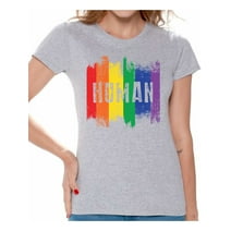 2024--HUMAN LGBT Flag Gay Pride Month Transgender Rainbow Lesbian T ...