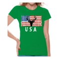 thumbnail image 1 of Awkward Styles Hunting Deer USA Women Shirt One Nation 4th of July Women T shirt Red White and Blue Vintage USA Tshirt for Women Love USA American Flag Women T-shirt 4th of July Party, 1 of 4