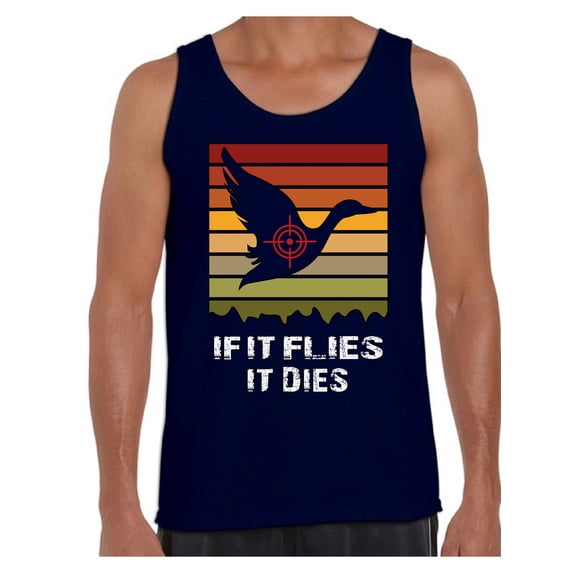 Awkward Styles Hunting Sleeveless Shirt If It Flies It Dies Hunter Tank Tops for Men