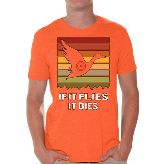 Awkward Styles Hunting T-Shirt If It Flies It Dies Hunter Shirts for Men