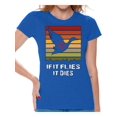 thumbnail image 1 of Awkward Styles Hunting T-Shirt If It Flies It Dies Hunter Shirts for Women, 1 of 4