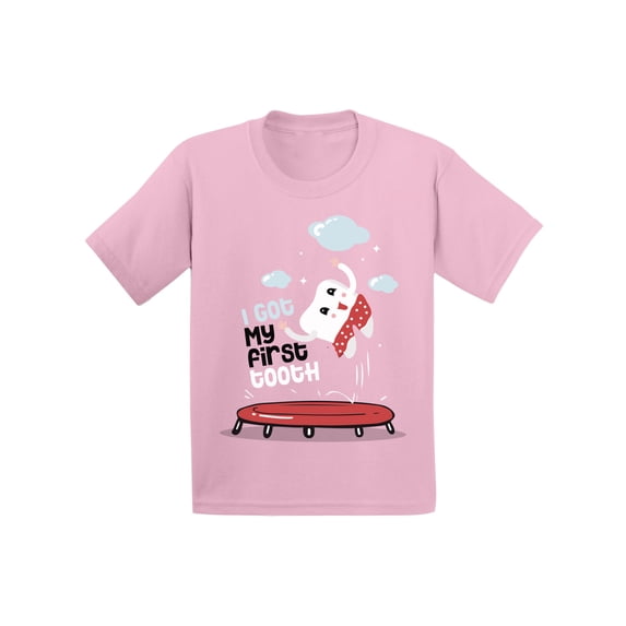 Awkward Styles I Got My First Tooth Toddler Shirt Kids Tooth Tshirt First Tooth Party Cute Tooth Fairy Gifts First Tooth T shirts for Boys First Tooth T shirts for Girls Themed Party