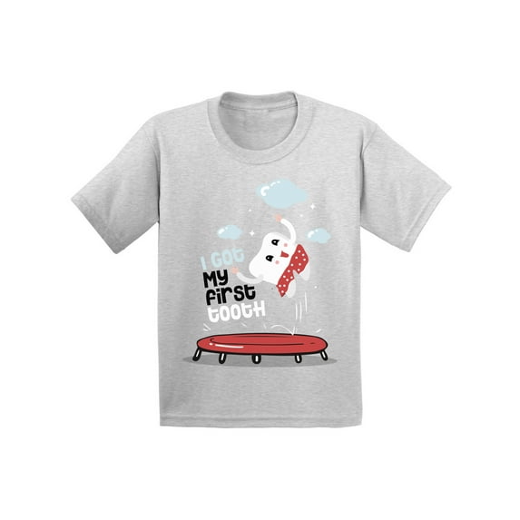 Awkward Styles I Got My First Tooth Toddler Shirt Kids Tooth Tshirt First Tooth Party Cute Tooth Fairy Gifts First Tooth T shirts for Boys First Tooth T shirts for Girls Themed Party
