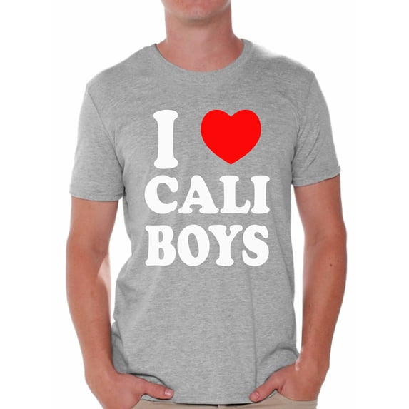 Awkward Styles I Heart Cali Boys Tshirt I Love Cali Boys Shirt California Shirts for Men Cali Gifts California Map T-Shirt Gifts from California