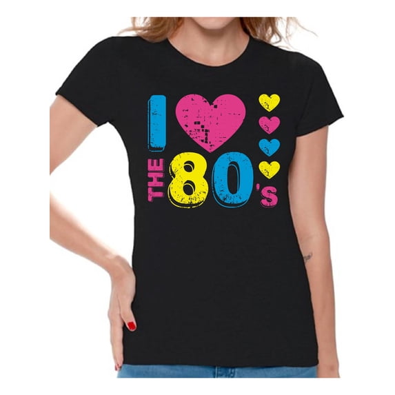Awkward Styles I Love The 80's Shirt for Women 80's Love Tshirt Women's 80's T Shirt 80's Party Shirts for Women 80's Women's Costumes I Love The 80's Party T-Shirt I Love The 80's Gifts for Her