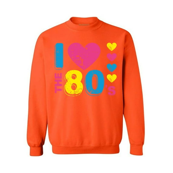 Awkward Styles I Love The 80's Sweatshirt 80's Sweater for Men and Women 80's Party Sweatshirt Gifts for 80's Lovers Funny 80's Party Costumes for Men and Women I Love The 80's Unisex Clothes