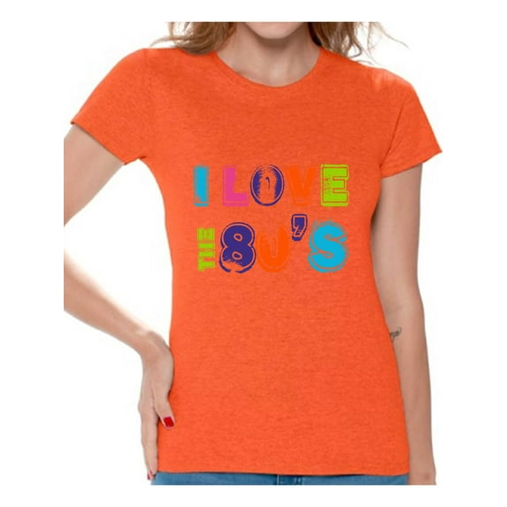 Awkward Styles I Love 80s Purple Neon Green Shirt Womans 80s Accessories 80s Rock T Shirt 80s T Shirt Retro Vintage Rock Concert T-Shirt 80s Costume 80s Clothes for Women