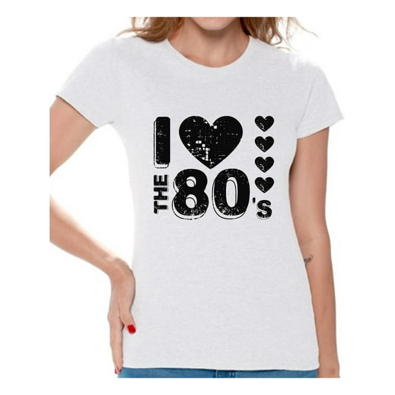 Awkward Styles I Love the 80s Shirt Black 80s Accessories 80s Rock T Shirt 80s T Shirt Retro Vintage Rock Concert T-Shirt 80s T Shirt for Women's 80s Costumes 80s Outfit for 80s Party