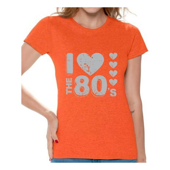 Awkward Styles I Love the 80s Shirt 80s T Shirt for Women's 80s Costumes 80s Outfit for 80s Party Retro Gray 80s Accessories 80s Rock T Shirt 80s T Shirt Vintage Rock Concert T-Shirt
