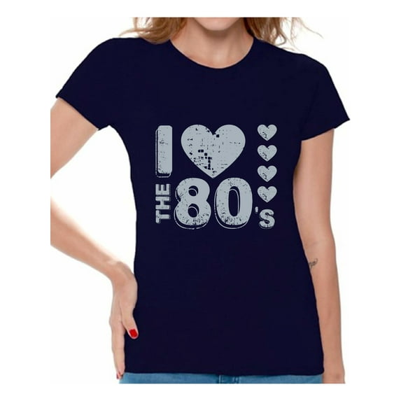 Awkward Styles I Love the 80s Shirt 80s T Shirt for Women's 80s Costumes 80s Outfit for 80s Party Retro Gray 80s Accessories 80s Rock T Shirt 80s T Shirt Vintage Rock Concert T-Shirt