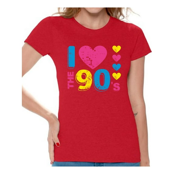 Awkward Styles I Love the 90's Women's T shirts Tops for 90s Fans 90s Costumes for Women Vintage 90s T Shirt 90s Outfit for Her 90s Party T-Shirt 90s Accessories 90s Retro Shirts