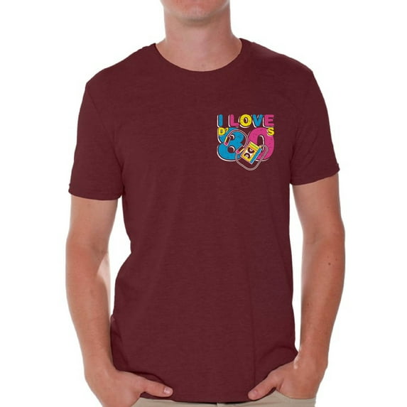 Awkward Styles I Love D' 80s Tshirts 80s Costumes for Men 80s Pocket Shirts I Love the 80's Men's Tee Shirt 80s Clothes for 80s Party 80s Disco Outfit for Men Retro Vintage T Shirt for Him
