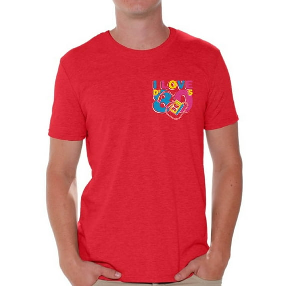 Awkward Styles I Love D' 80s Tshirts 80s Costumes for Men 80s Pocket Shirts I Love the 80's Men's Tee Shirt 80s Clothes for 80s Party 80s Disco Outfit for Men Retro Vintage T Shirt for Him