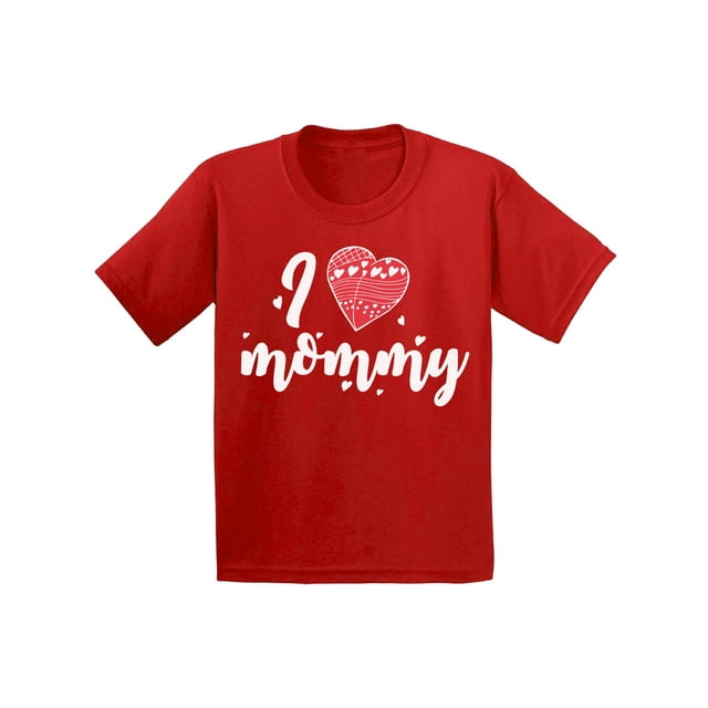 Awkward Styles I Love Mommy Infant Shirt Red Heart Tshirt Shirts for Boy Shirts for Girls Cute T-shirt for Girls Cool T Shirts for Boys Gifts for Children Love Shirts Best Mom Ever T Shirt for Kids