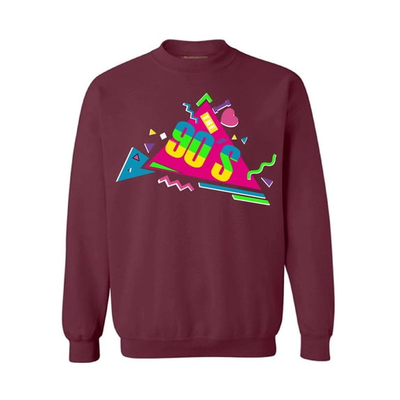 Awkward Styles I Love Nineties Crewneck Top Funky 90s Music Lover Sweatshirts