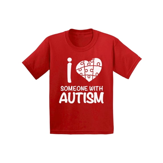 Awkward Styles I Love Someone with Autism Shirt Kids Toddler Autism Awareness T-shirt Toddler Boy Autism Awareness Tshirt for Toddler Girl Autistic Pride Outfit Autism Puzzle Shirts for Kids