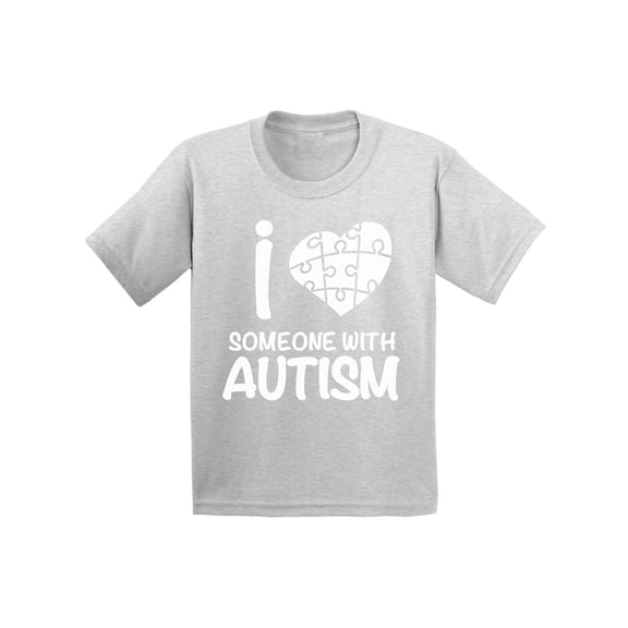 Awkward Styles I Love Someone with Autism Shirt Kids Youth Autism Awareness T-shirt Autism Awareness T Shirt Autistic Pride Autism Puzzle Shirts for Kids Boys Autism Shirt Autism Gifts for Girls