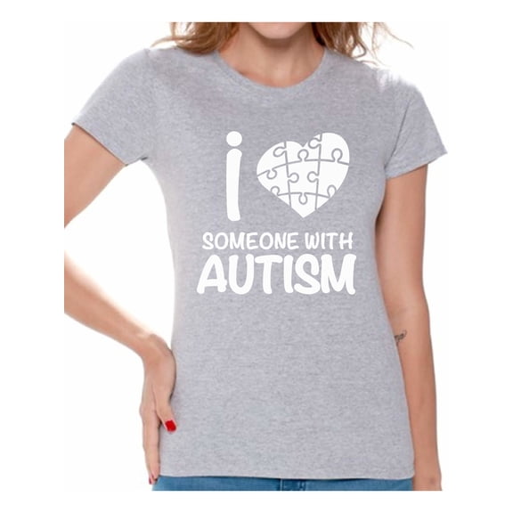 Awkward Styles I Love Someone with Autism Shirt Women's Autism Awareness T-shirt Women Autism Awareness Shirts Women's Autism T Shirt Autism Awareness Gifts for Her Autistic Pride Gifts