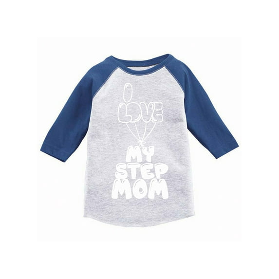 Awkward Styles I Love my Step Mom Kids Raglan Cute Balloons Youth Raglan Kids Gifts Best Mother Ever Raglan I Love my Mommy Clothing Step Parents Clothing Cute Youth Raglan for Boys Girls Gifts