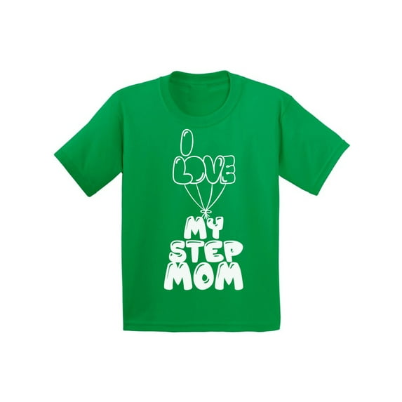 Awkward Styles I Love my Step Mom Youth T Shirt Step Parents Kids T-Shirt Mom Shirt I Love my Mom Shirt Best Mother Ever T Shirt Cute Shirt for Girls Boys T Shirt Kids Clothing Step Parents Gifts