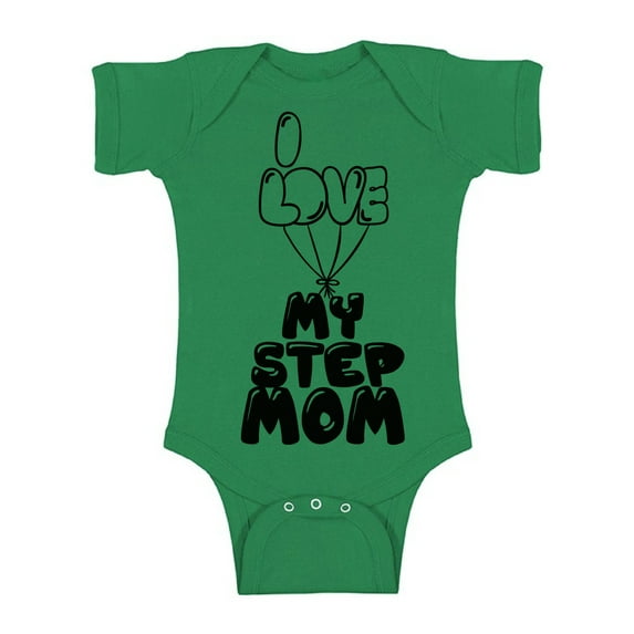 Awkward Styles I Love my Step Mother Baby One Piece Baby Gifts Lovely Bodysuit Short Sleeve Step Mother Clothing Collection Best Baby Gifts I Love my Mommy Cute One Piece Clothing for Newborn